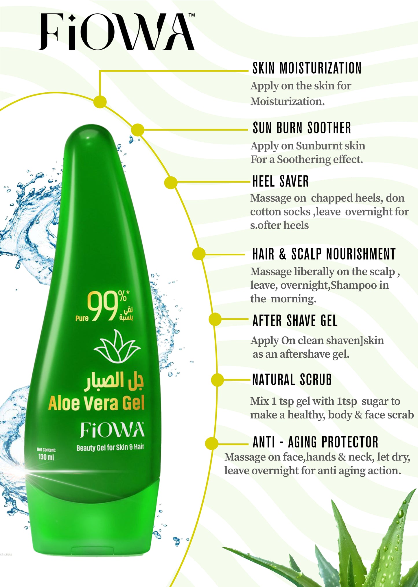 Fiowa Aloe Vera Gel 130ml